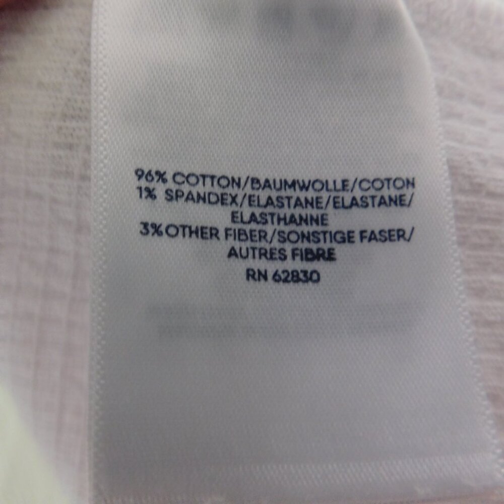 Lands' End Gauzy Cotton Ombre Maxi Dress Blue White Short Sleeves Pockets Large - Picture 4 of 6